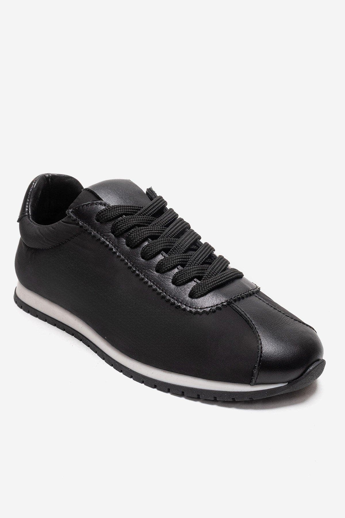 Forever & Always Shoes Unica Leather Sport Sneaker, Alternate, color, Black