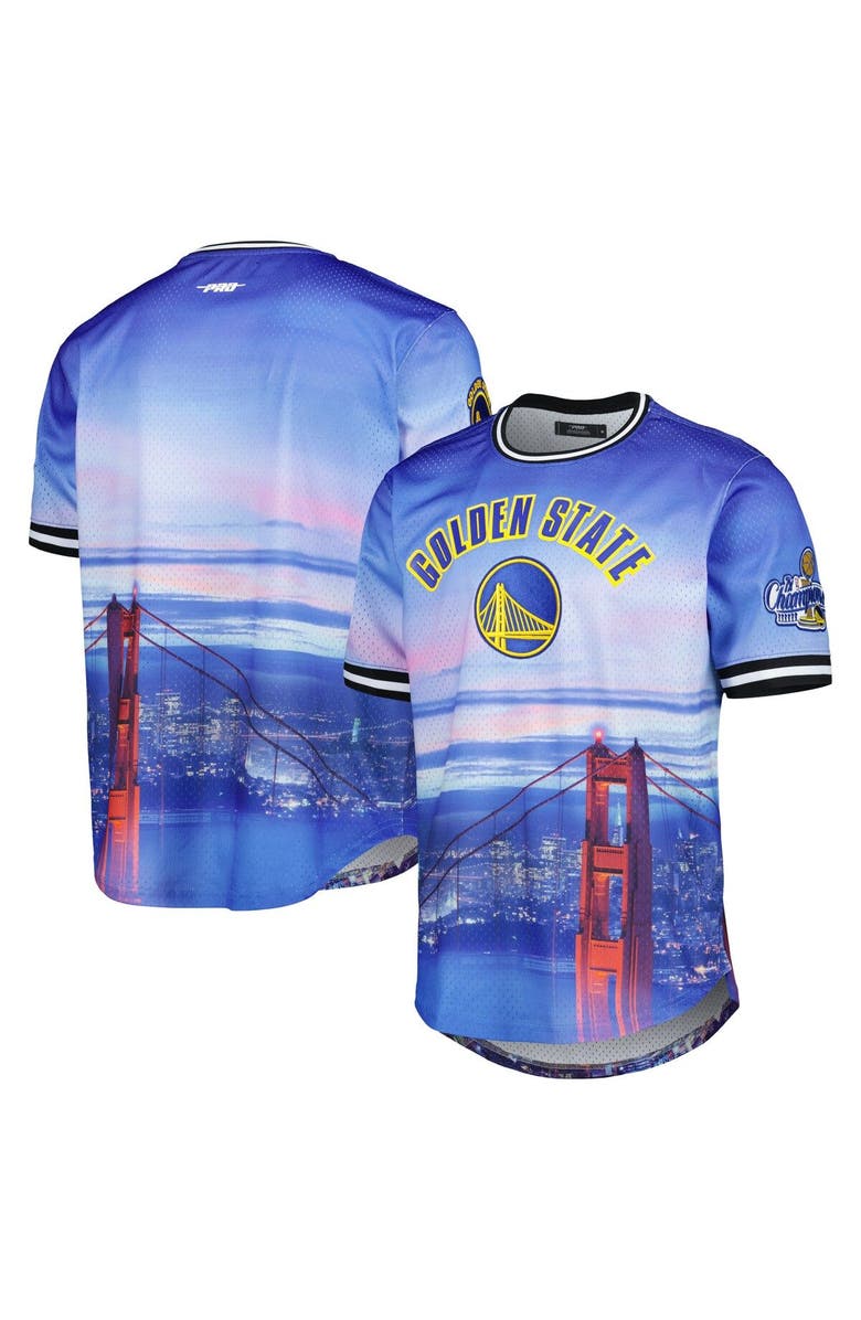 PRO STANDARD Men's Pro Standard Golden State Warriors Cityscape Stacked Logo T-Shirt, Main, color, Blue