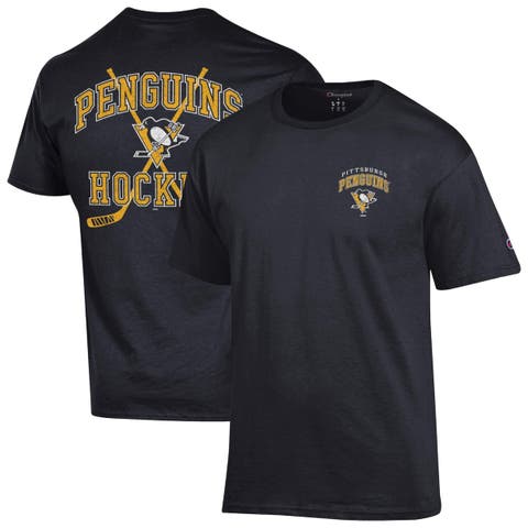 Men's Champion Black Pittsburgh Penguins Stick With It Jersey T-Shirt
