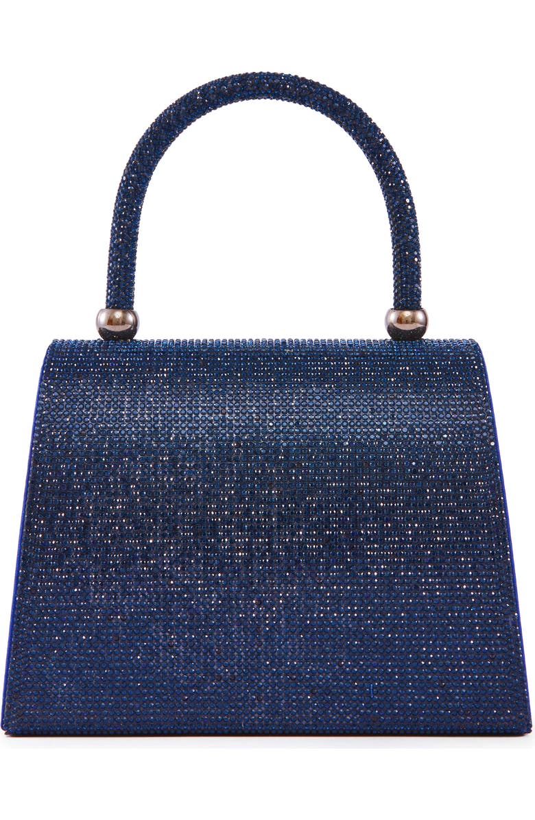 LADY COUTURE Rhinestone Top Handle Evening Bag, Alternate, color, Navy