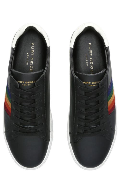 Kurt Geiger Lennon Embroidered Sneaker In Charcoal