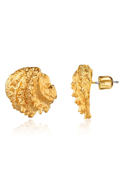 Christina Caruso Small Shell Stud Earrings In 14k Gold