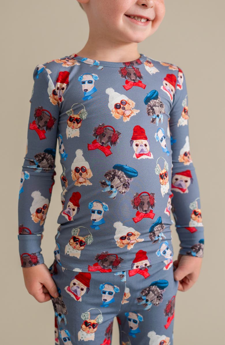 Posh Peanut Kids' Quinlyn Print Classic Fitted Two-Piece Pajamas, Alternate, color, Quinlyn