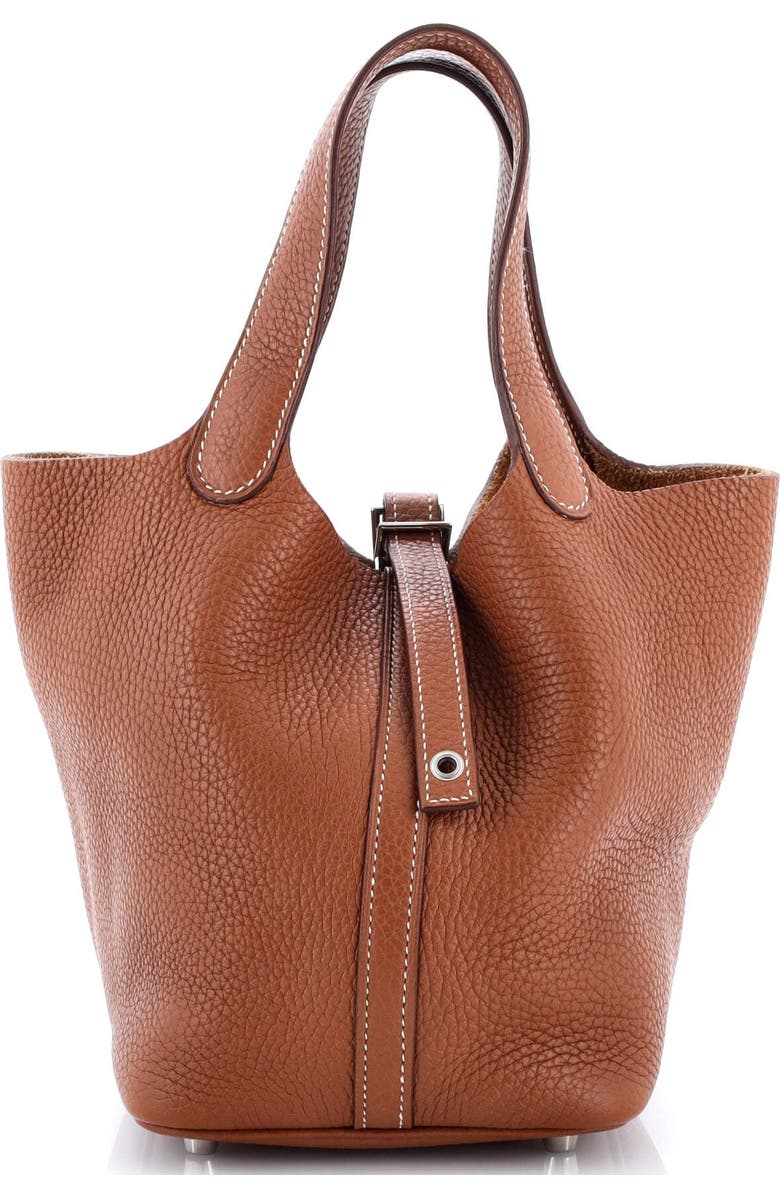 Pre-Owned Hermes Picotin Lock Bag Clemence PM, Main, color, Gold