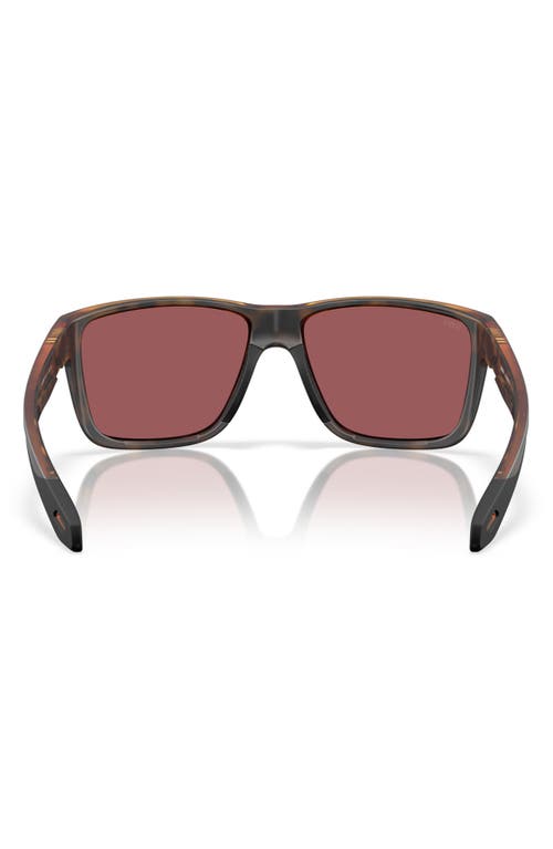Costa Del Mar Broadbill Ii 58mm Polarized Rectangular Sunglasses In Matte Tortoise/gold