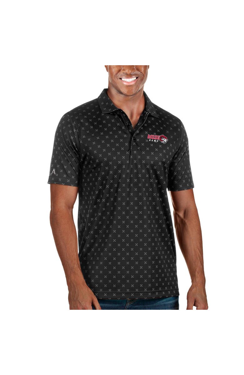 ANTIGUA Men's Antigua Black Winston-Salem State Rams Spark Polo, Alternate, color, 