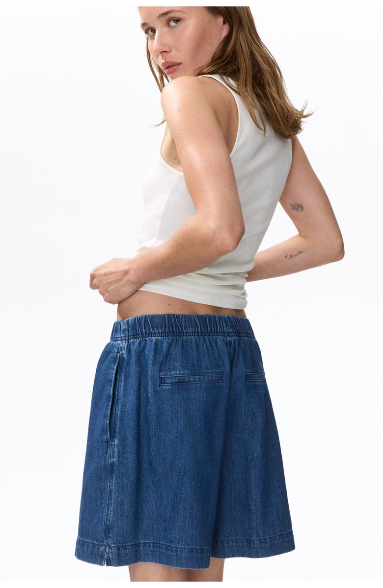 H&M Denim Pull-on Shorts, Alternate, color, Denim Blue
