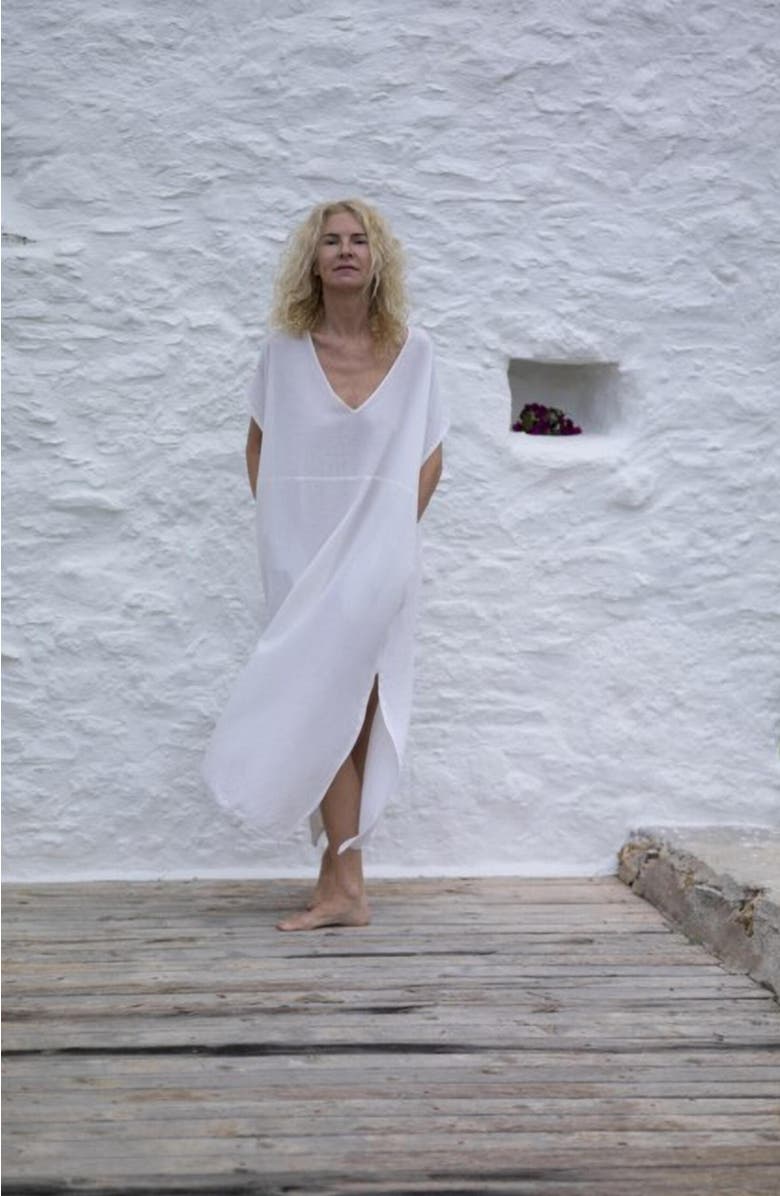 loom.ist Sile Classic Caftan, Alternate, color, Off White