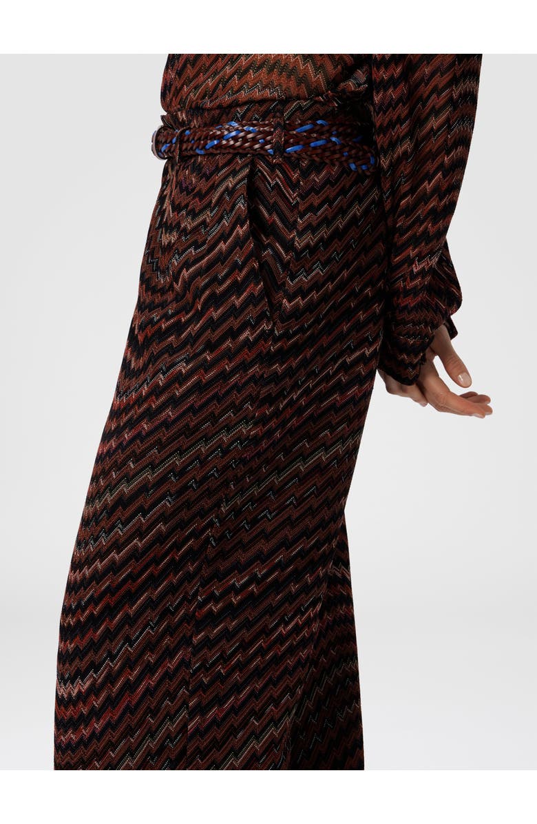 Missoni Mid-rise Tailored Pants With Zigzag Pattern, Alternate, color, Black & Brown