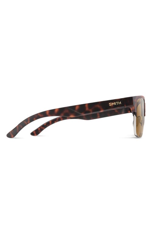 Smith Lowdown Split 56mm Chromapop™ Polarized Square Sunglasses In Brown