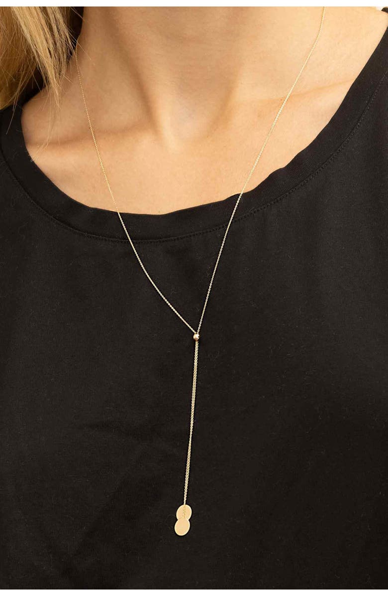 Oradina 14K Gold Manhattan Lariat Necklace, Alternate, color, Yellow Gold