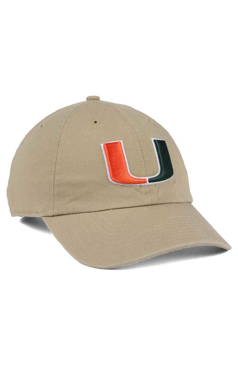 '47 Men's '47 Khaki Miami Hurricanes Vintage Clean Up Adjustable Hat, Alternate, color, Khaki