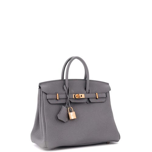 Pre-owned Hermes  Hermes Birkin Handbag Grey Togo With Rose Gold Hardware 25 In Gray