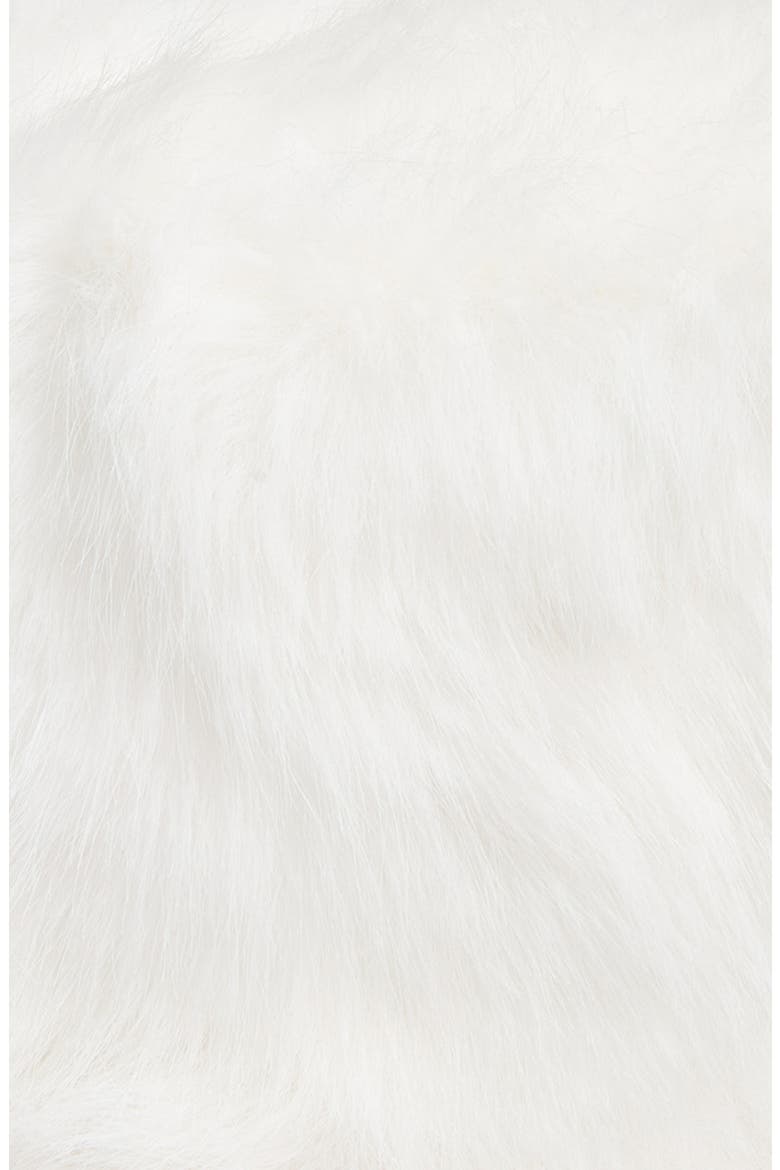 Faux Fur Bubble Hat, Alternate, color, WHITE