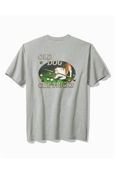 Old Dog Cue Tricks Pocket T-Shirt