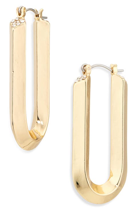 Elongated Hoop Earrings