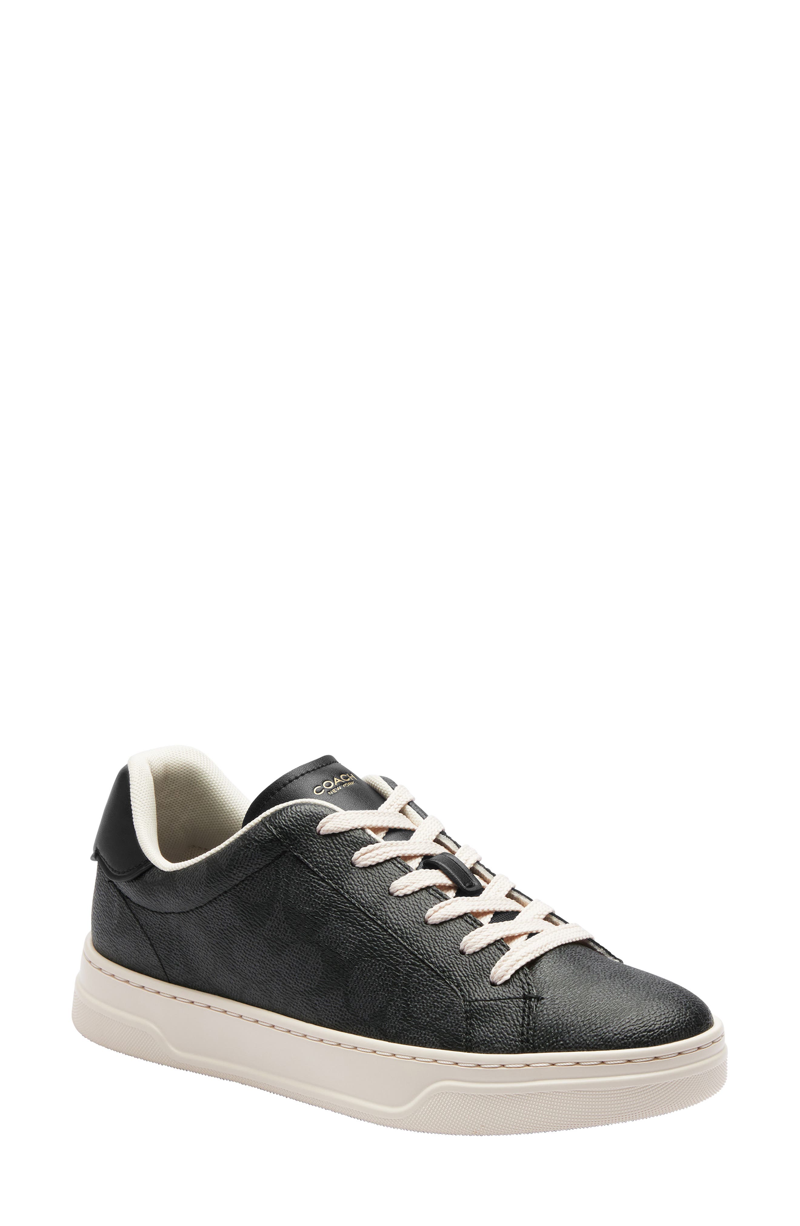 COACH High Line Signature Sneaker, Main, color, Charcoal/ Black