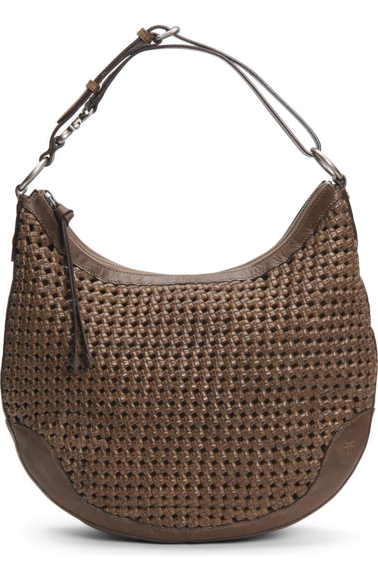 Frye Melissa Woven Leather Hobo, Main, color,