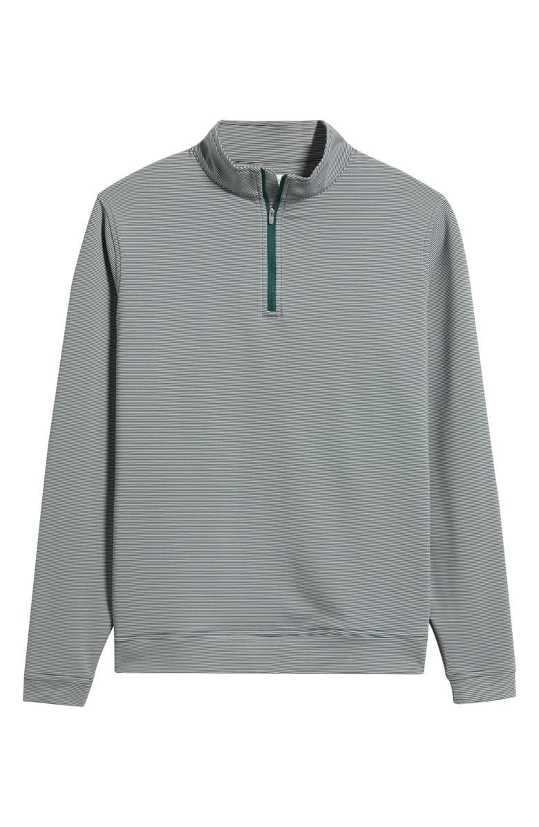 Peter Millar Perth Sugar Stripe Performance Quarter Zip, Alternate, color, Nordic Pine