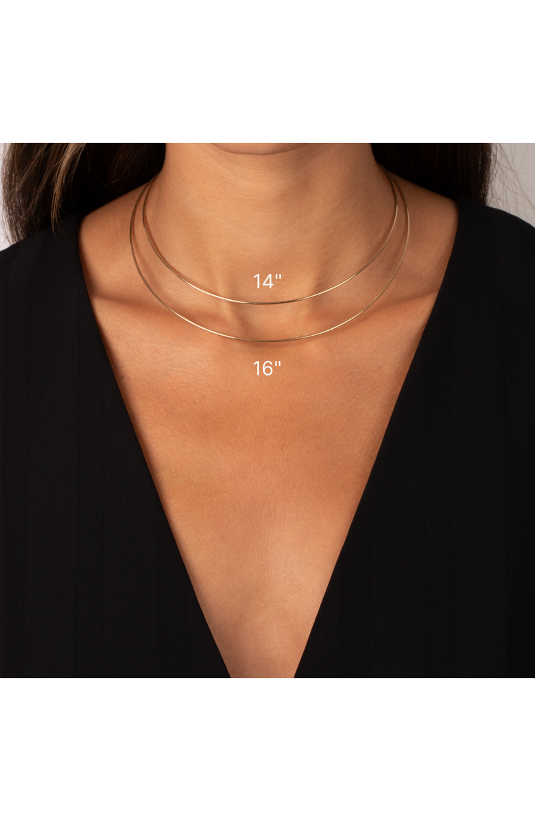 BY ADINA EDEN Lab Grown Diamond Emerald Beaded Omega Chain Necklace 14K, Alternate, color, 14K Gold - 3 Carat / 16 Carat