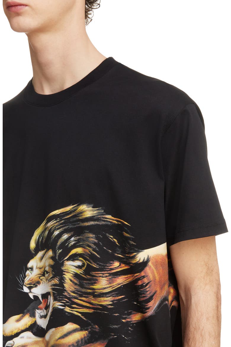 Lion Graphic T-Shirt, Alternate, color, BLACK