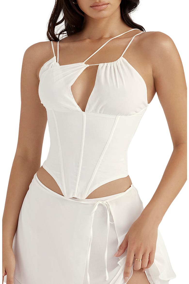 Orla Strappy Corset Top, Main, color, WHITE