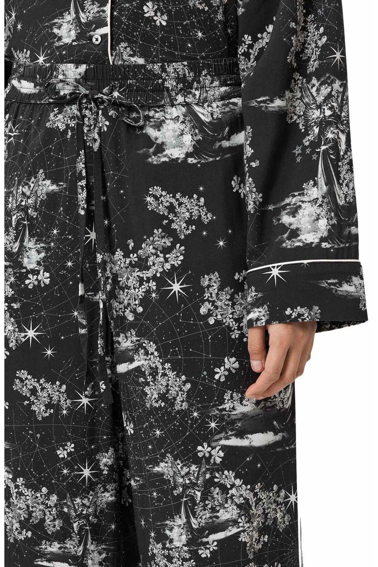 Maude Contrast Piping Pajamas, Alternate, color, MARIA BLACK