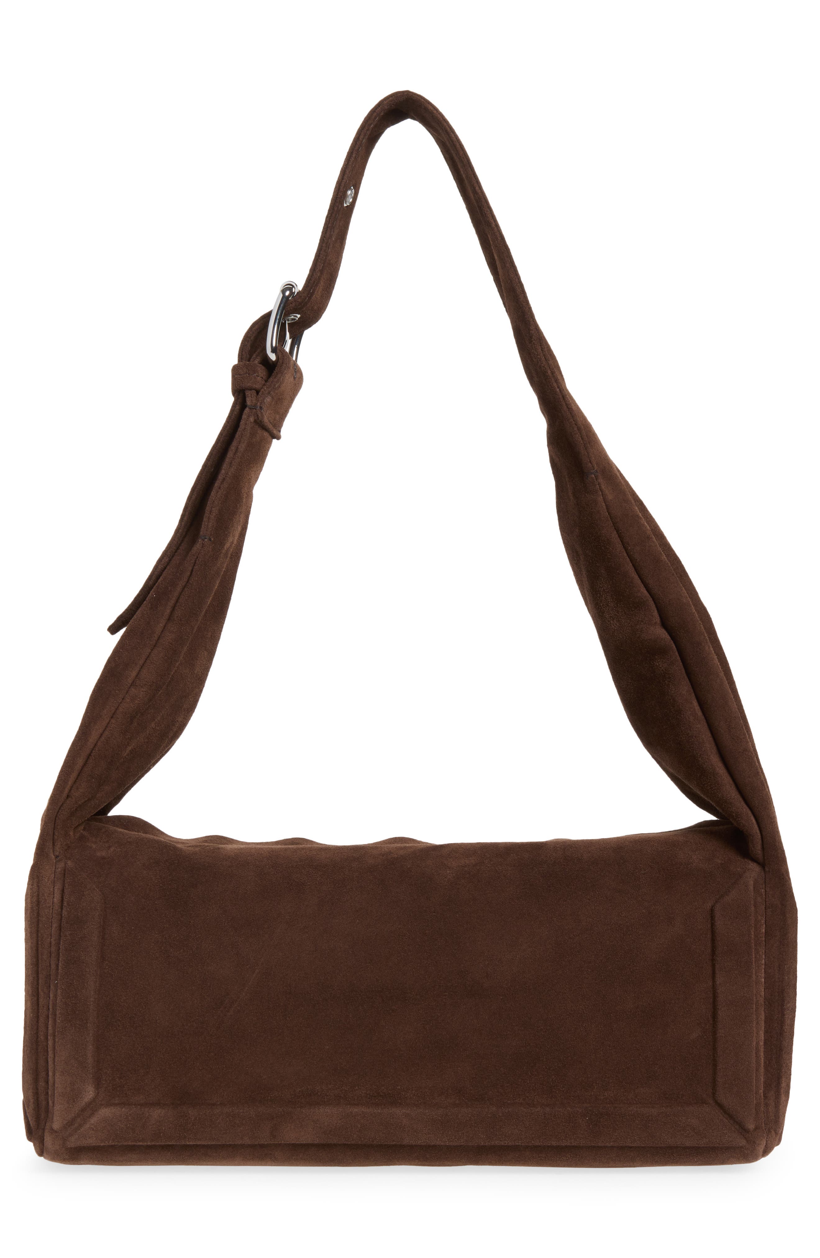 Medium East/West Box Bag, Alternate, color, DARK BROWN