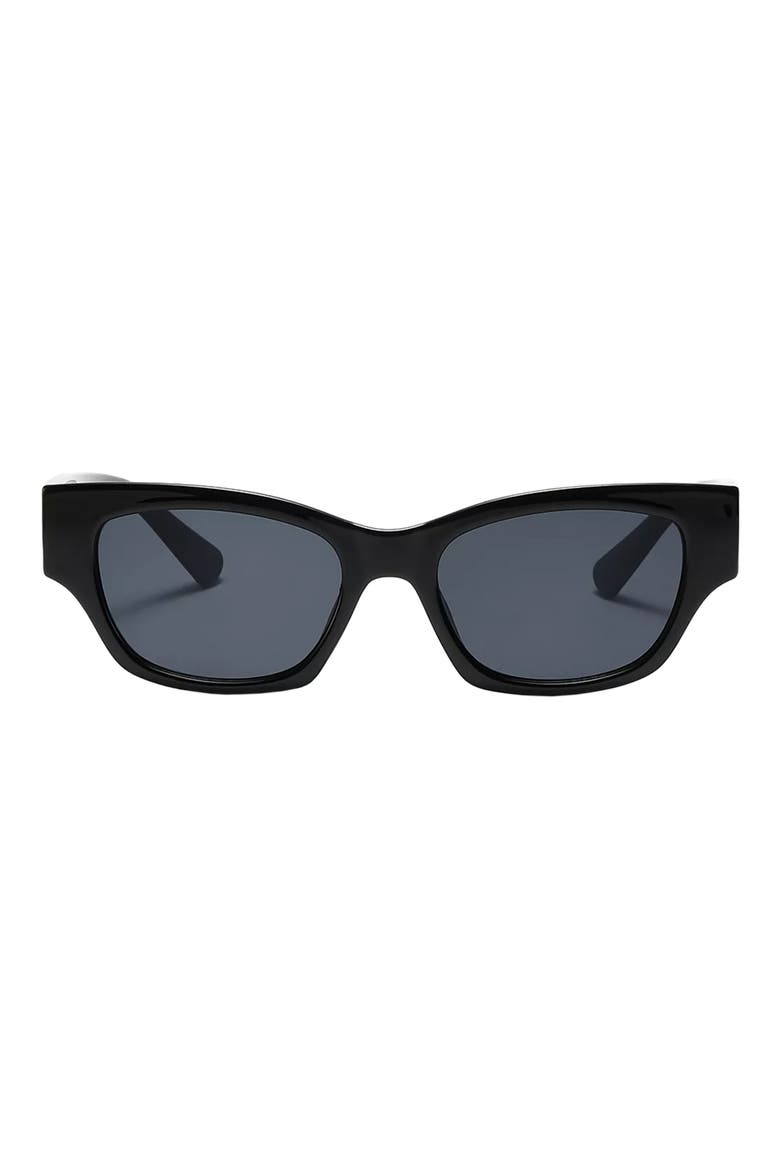 Andi 51mm Polarized Rectangular Sunglasses, Main, color, BLACK/ BLACK