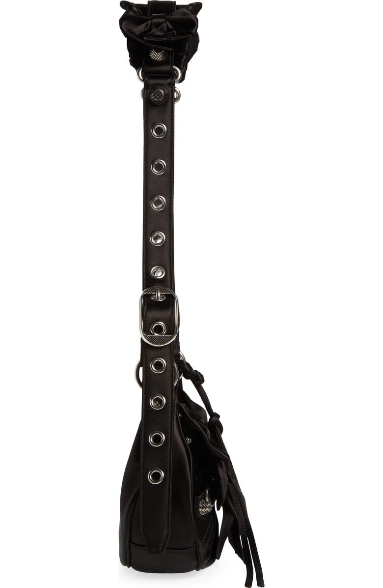 Balenciaga Extra Small Le Cagole Satin Shoulder Bag, Alternate, color,