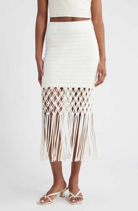 Rails Sevilla Fringe Accent Knit Skirt