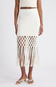 Rails Sevilla Fringe Accent Knit Skirt
