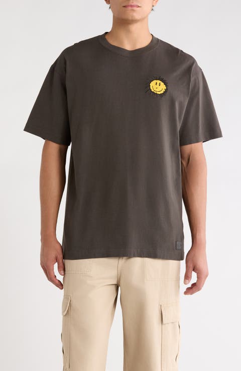 Checkerboard Behaviour Cotton Graphic T-Shirt