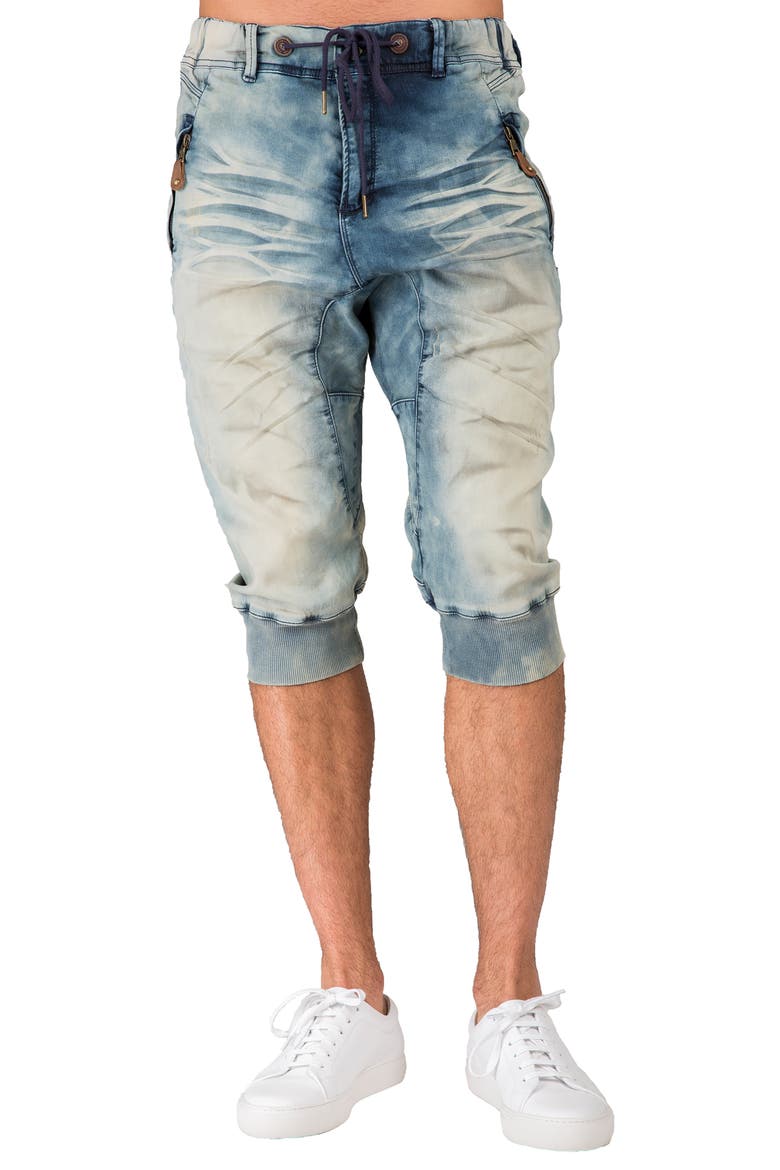 Denim Wash Capri Joggers, Main, color, MOJAVE