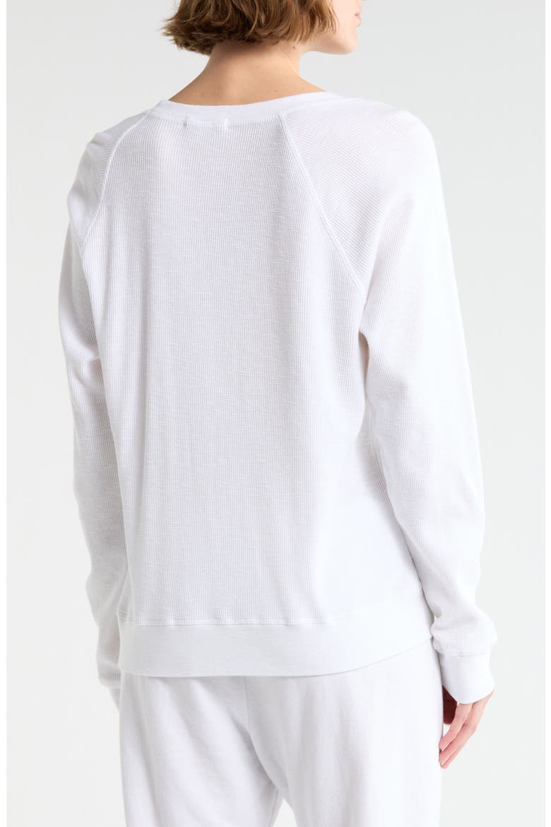 Relaxed Raglan Sleeve Cotton Pullover, Alternate, color, WHITE