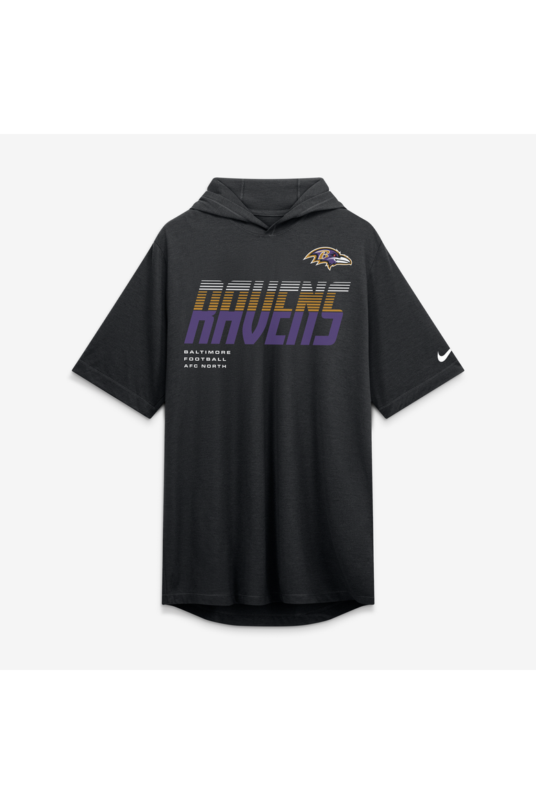 Men's Nike Black Baltimore Ravens Tri-Blend Hooded T-Shirt, Alternate, color, Black
