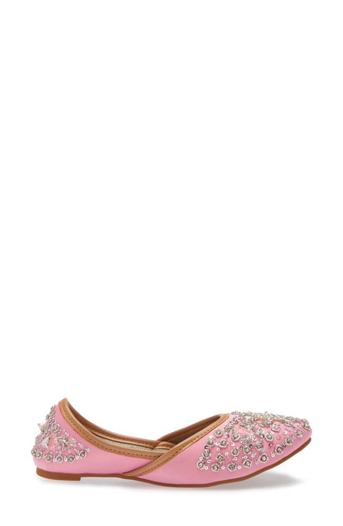 Fuchsia Embellished Jutti Flat