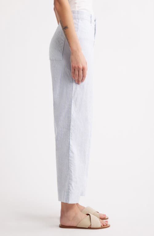 Frank & Eileen Wexford Wide Leg Pants In Blue White Stripe