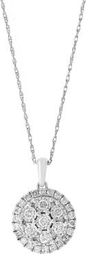 EFFY Sterling Silver Diamond Disc Pendant Necklace