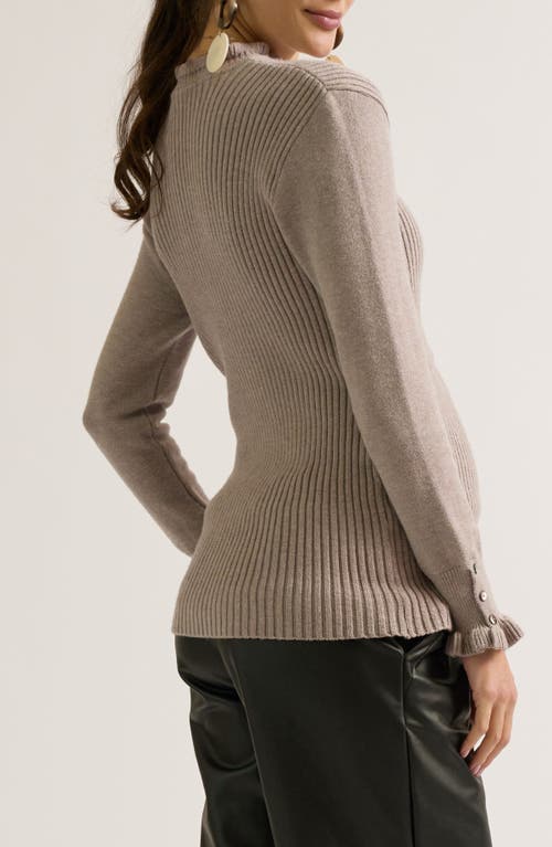 Cache Couer Dorothée Maternity & Nursing Sweater In Brown