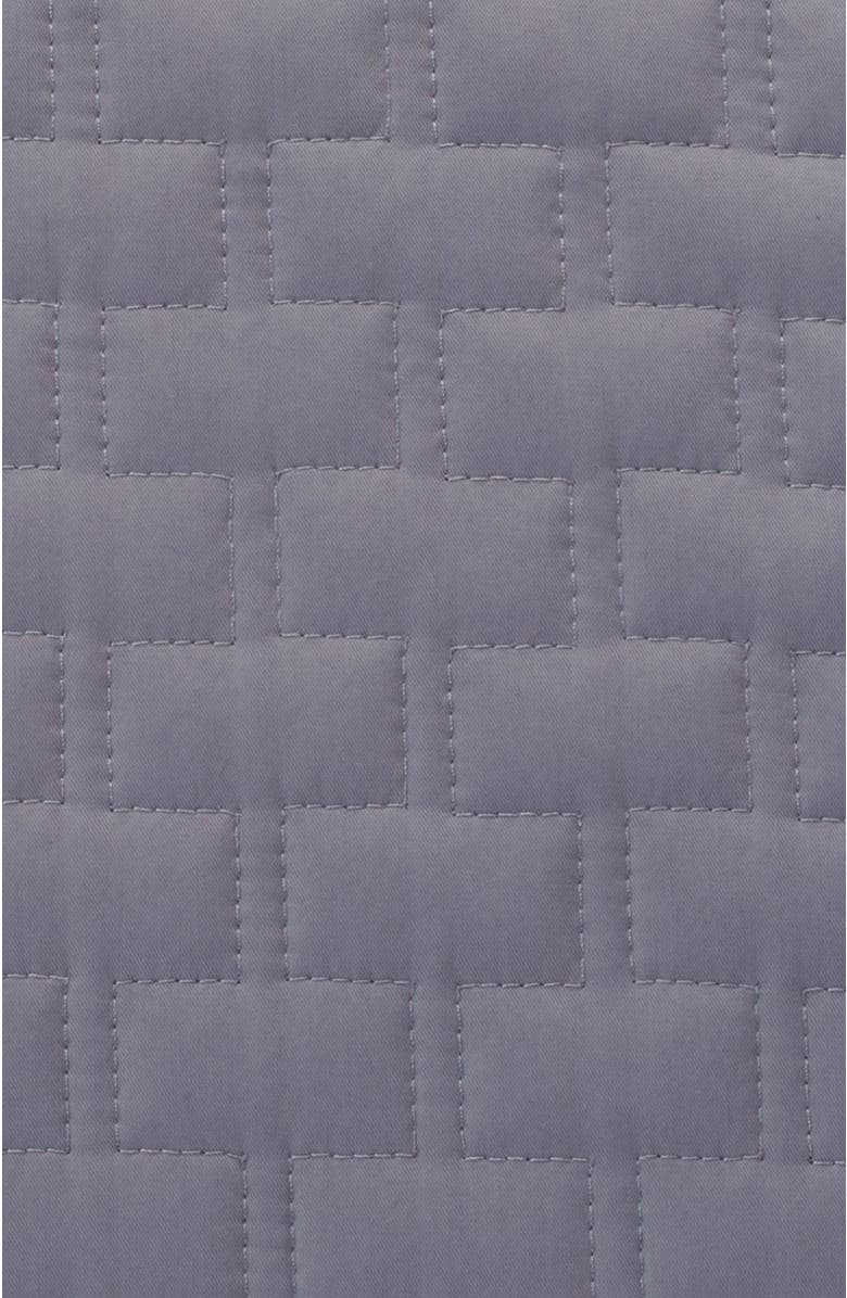 BedVoyage Luxury 100% Viscose Cooling Quilted Brick Coverlet, Alternate, color, Stone