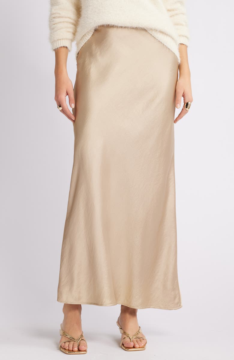 BIAS CUT MAXI SKIRT main image 0
