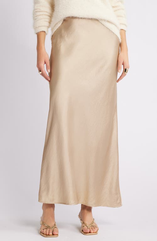 Open Edit Bias Cut Maxi Skirt In Beige Hummus