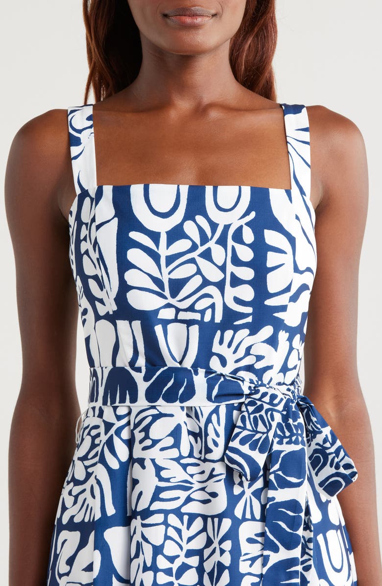 Julia Jordan Mixed Print Dress, Alternate, color, Blue Ivory