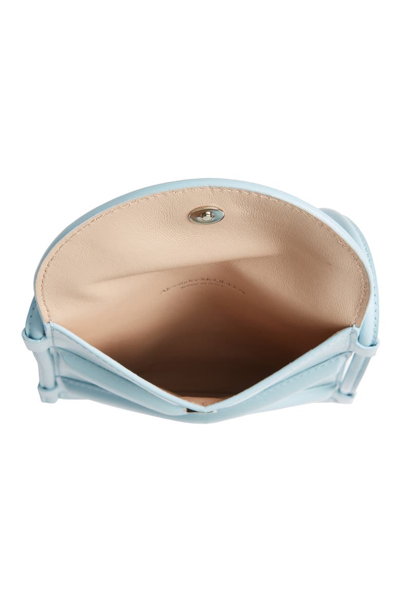 Alexander McQueen The Curve Leather Crossbody Phone Case, Alternate, color, PALE BLUE