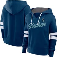 FANATICS Women's Fanatics Deep Sea Blue Seattle Kraken Seize Fleece Pullover Hoodie