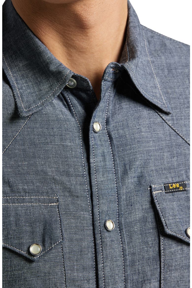 101 Western Chambray Snap-Up Shirt, Alternate, color, DRY
