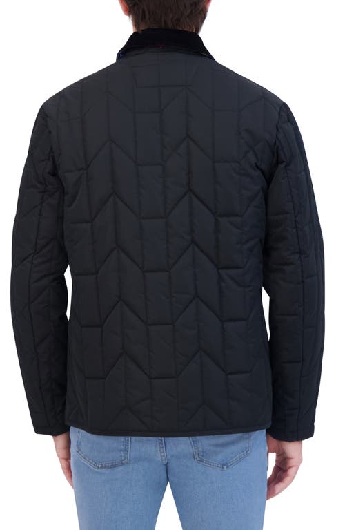 Robert Graham Water Repellent Quilted Chore Coat In Black