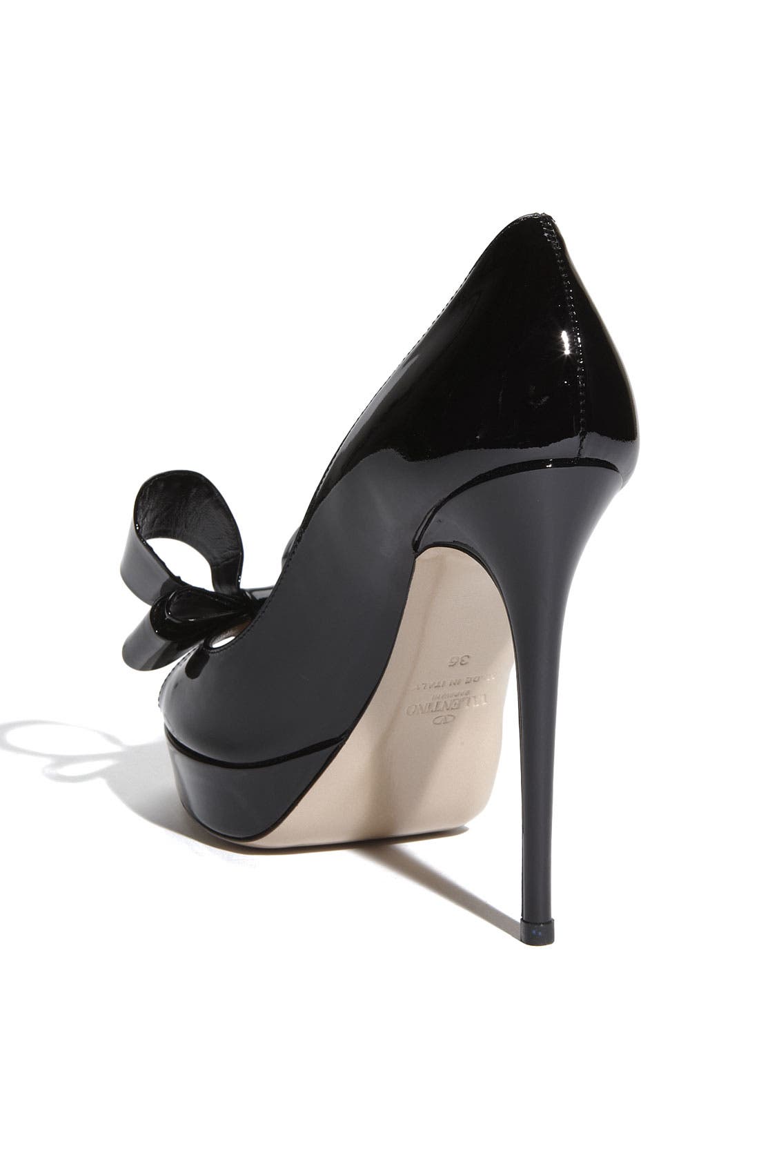Couture Bow Platform Pump, Alternate, color, BLACK