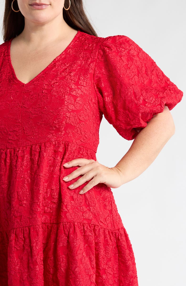 SUGARLIPS Arielle Floral Jacquard Maxi Dress, Alternate, color, Burgundy